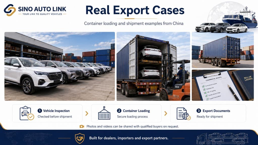 Real Export Cases — Container loading and shipment examples from China