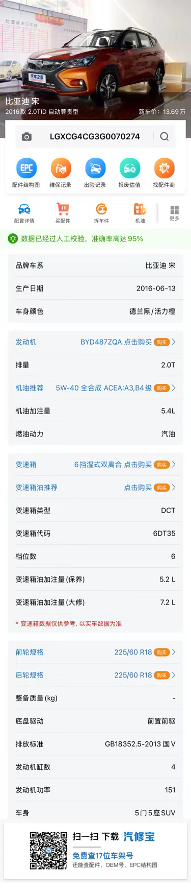 BYD 2016 Song 2.0TID Prestige Model — 11